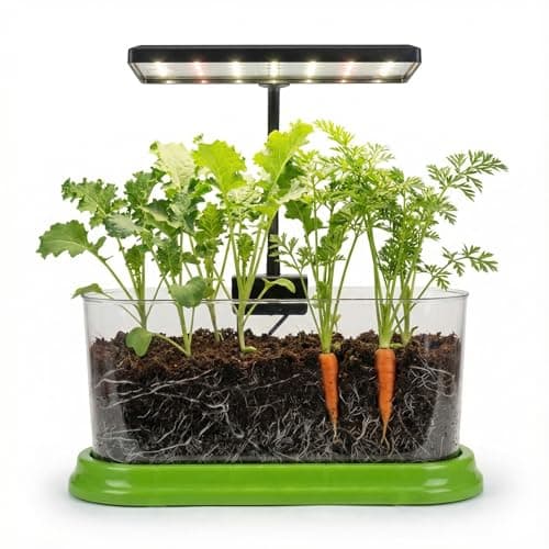Plant Growing Kit with LED Grow Light & Root Viewing Window, Indoor Garden Kit for Beginners, Vegetable & Herb Garden, Indoor Gardening System, Soil & Seed Starter Germination Kit, Grow Your Own Plant