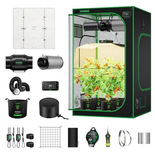 VIVOSUN Smart Grow Tent Kit, 4 × 4ft 4-Plant System, WiFi-Integrated Automatic Grow System with Full Spectrum LED Grow Light, Efficient Ventilation System with GrowHub E42A+ Controller